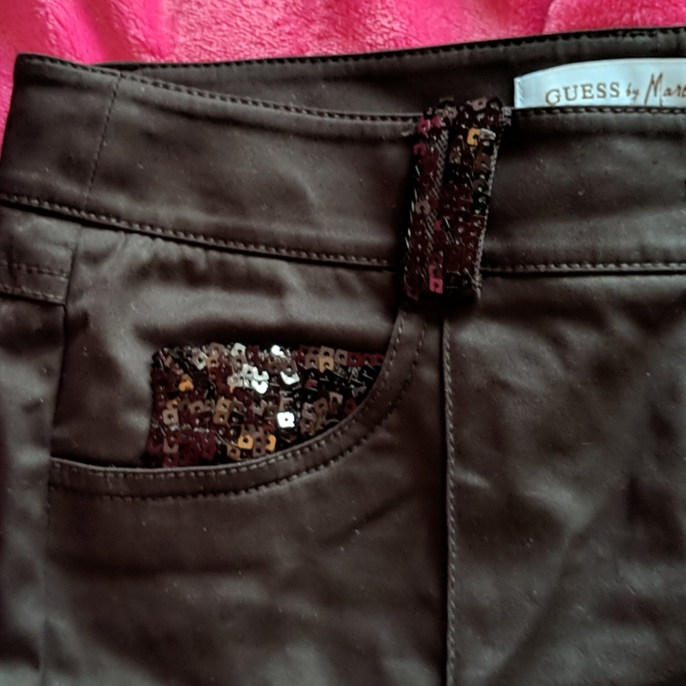 Black guess slacks with sequences